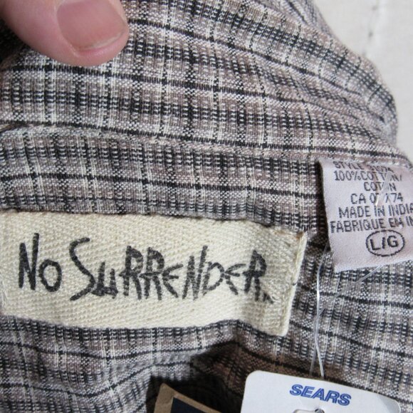 True Vtg Pool Shirt Medium Men's Zipper Front No Surrender Sears Club Beige NWT - Picture 10 of 13